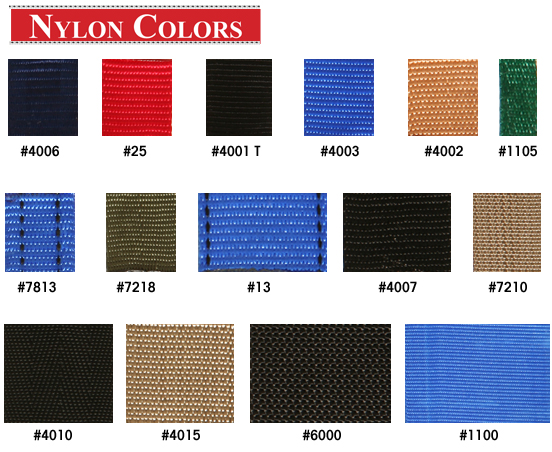 Nylon Webbing Samples - 25+ Colors - 5/8 & 1in